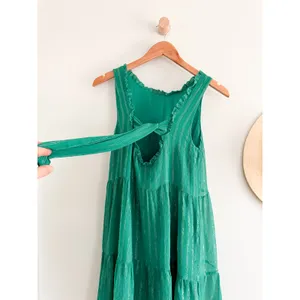 Sézane | Alexandra Green‎ Striped Dress Tie Back | SZ 34 / US 2 thumbnail 9