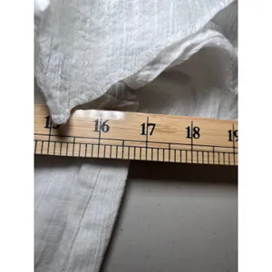 Boston Proper White One Shoulder Ruffle Midi Dress 12‎ Cotton Tiered thumbnail 5
