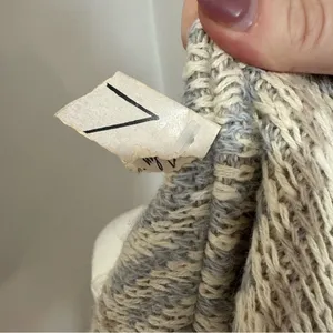 Vintage John Weitz Geometric Knit Sweater Grey Tan‎ Cotton Blend Made in USA L thumbnail 8