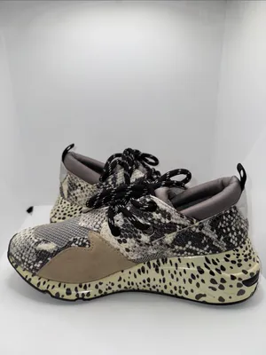 Steve Madden Cliff Sneakers Animal Print Women’s 7 Gray Tan thumbnail 6