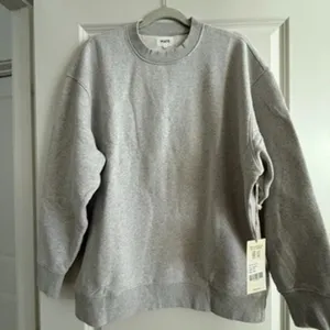 MATE the Label Womens Organic Fleece Oversized Sweatshirt Heather Grey XS/S NWT thumbnail 1