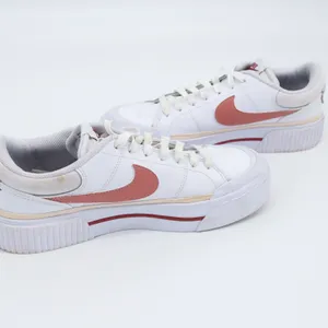 Nike Court Legacy Lift White Cedar Pink Platform Sneakers FQ8782-100 Women's 9.5 thumbnail 9