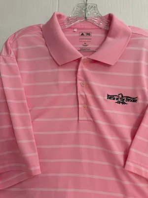Adidas Pure Motion Pink & White Mens Golf Polo Shirt thumbnail 4