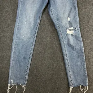 Levis Wedgie Skinny Jeans 28 Medium Wash Distressed Raw Hem High Rise Denim thumbnail 10