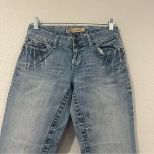 BKE Culture Bootcut Jeans Vintage Sz 28 x 31.5 Low Rise Med/Dark Wash‎ Stretch thumbnail 7