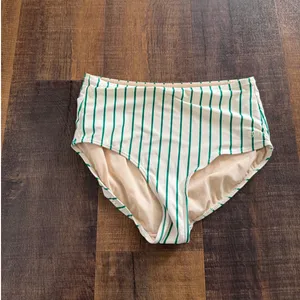 Albion Fit Coast to Coast Emerald Green Stripe High Waisted Swim Bottoms Size XL thumbnail 6