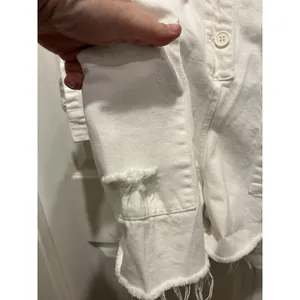 Pistola White Distressed Denim Utility Romper P1533HF-ATW Small Long Sleeve thumbnail 2