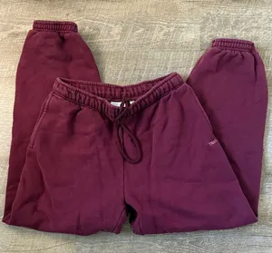 Aritzia Tna Sweatfleece Cozy Fleece Sweatpants in Maroon Size XS thumbnail 1