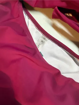 🆕 ZAFUL MEDIUM ✨ one piece cut out swimsuit maroon NWOT thumbnail 2