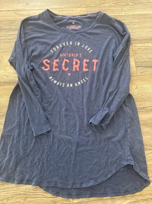 Vintage Victorias Secret Forever In Love Always An Angel Graphic Tee Navy Large thumbnail 1
