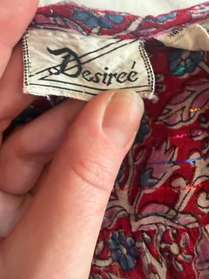 VTG Desiree Boho Whimsical Festival Metallic Floral Lightweight Sheer Maxi Dress medium 40. thumbnail 9