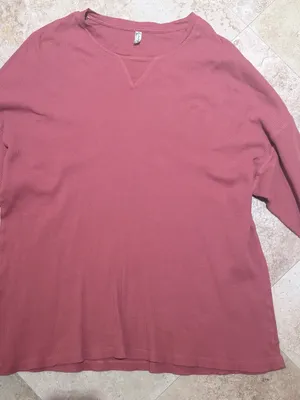 Relaxed Waffle-Knit Pullover Sweatshirt - Dusty Rose thumbnail 5
