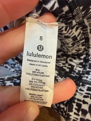 Lululemon Energy Bra Medium Support, B-D Cup Size 8 - C30-086 thumbnail 3