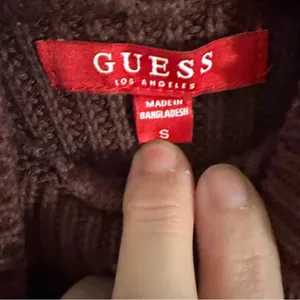 Guess Women's Burgundy Brown Turtleneck Sweater with Button Details Small thumbnail 5