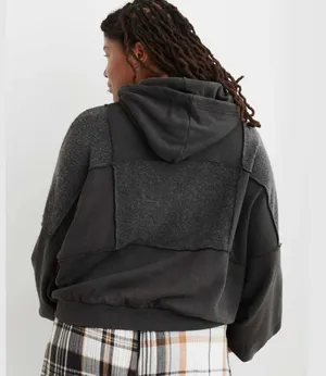 Aerie Sherpa Patch Work Hoodie s thumbnail 2