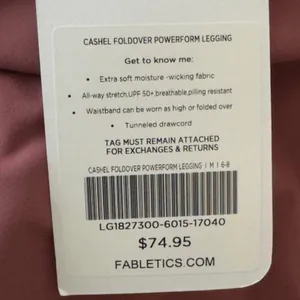 1689 | NWT Fabletics Cashel Activewear PowerForm Ruched Leggings Pink Womens‎ M thumbnail 7