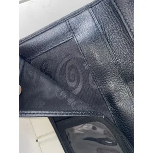 Brighton Black Leather Convertible Crossbody Wallet Croc Heart No Strap thumbnail 6