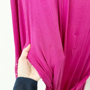 [Anthropologie] Magenta Pink Ilia Lace Sleeve Belted Wrap Robe Size Large L/XL thumbnail 10