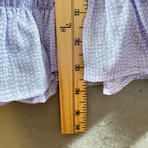 23 | PINCH‎ Boho Ruffle Smocked Tiered Flutter Sleeve Mini Dress Purple Womens S thumbnail 4