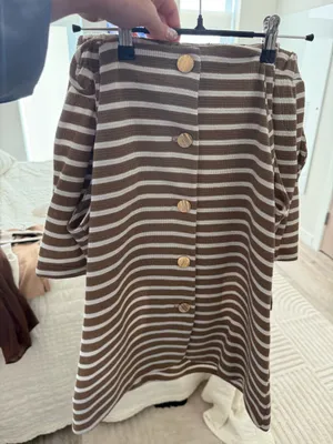 Matching stripe set Brown thumbnail 2