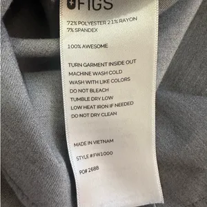 Figs Graphite One Pocket Scrub Top Size Small thumbnail 6