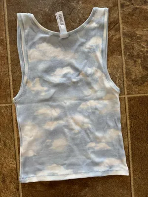 Skims Cotton Rib Tank Blue Quartz Cloud Medium thumbnail 8