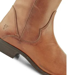 FRYE Leather Tall Boots in Cognac Brown, Western Inside Zip Size 5 NEW thumbnail 6