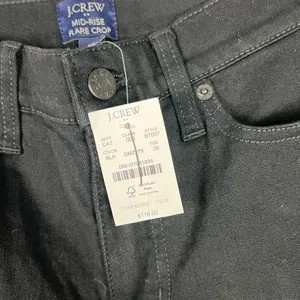 NWT J. Crew Factory Mid-Rise Flare Crop Black Jean in All-Day Stretch Size 26 thumbnail 6