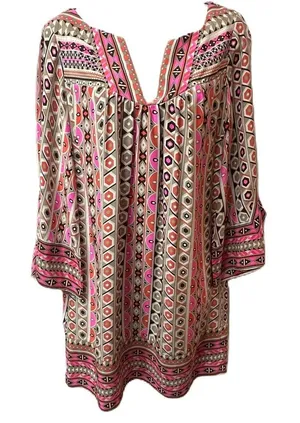 Alice & Trixie Geometric Silk Print Dress‎ Size Medium thumbnail 1