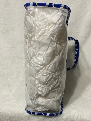 Blue Patterned Clear Travel Tote thumbnail 6