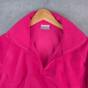 Columbia Sweatshirt Womens L Pink Quarter Zip‎ Fleece Pullover Outdoor Gorpcore thumbnail 5