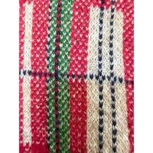 Entro Holiday Plaid Knit Sweater in Taupe Size S thumbnail 5