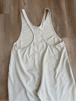 Prana Mindful Movement Jumpsuit Organic Cotton Blend Almond Size Large thumbnail 8