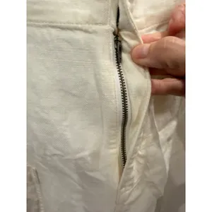 Armani Exchange Women Pants 34 Regular Ivory Linen Blend Cargo Straight Leg thumbnail 9