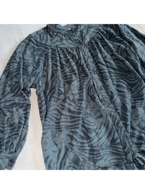 Free People Can’t Stop Dreaming Boho Whimsical Button Down Blouse size medium thumbnail 6