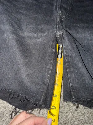 Levi's 501 High Rise Original Shorts Black Distressed Frayed Hem Size 25 thumbnail 6