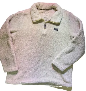 Simply Southern White Sherpa 1/4 Zip Size XL Fall Winter wear Comfy, (d12) thumbnail 1