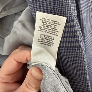 NWOT Wilfred by Aritzia Margaux Oversized Plaid Blazer Blue/Grey Size 0 thumbnail 10