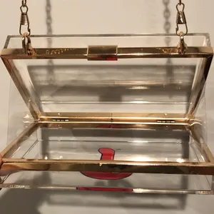 Philadelphia Phillies Clear Acrylic Box Clutch with Gold Chain thumbnail 5