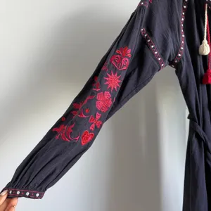 Child of the Universe Embroidered Tassel Tie‎ Waist Dress thumbnail 5