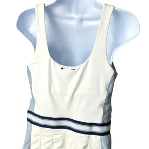 The Upside Legacy Lucette Dress Blue White Pleated‎ Athletic Tennis Pickleball L thumbnail 7