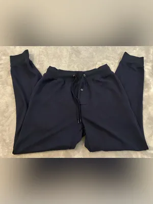 Women’s Fruit of the Loom Navy Jogger Pants with Drawstring Waist Size Small thumbnail 3