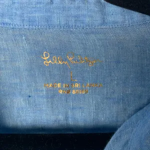 Lilly Pulitzer Women Size Large Blue 100%‎ Line Long Sleeve Button Down Shirt thumbnail 2