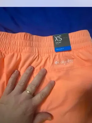 Neon Orange Women’s Athletic Shorts - Columbia thumbnail 5
