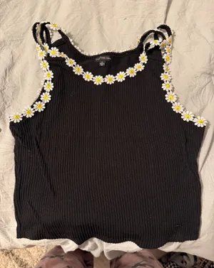 Mm mm mm flower tank top Black Size L thumbnail 1