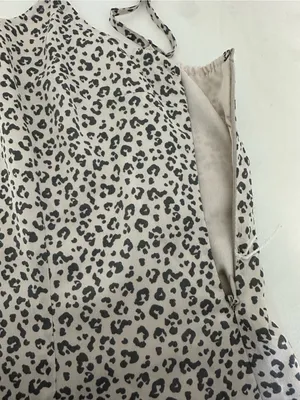 Abercrombie & Fitch White Leopard Print Slip Midi Dress thumbnail 8