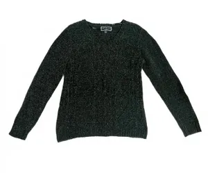 Karen Scott Women's Dark Green Knit V-Neck Sweater Size M thumbnail 1
