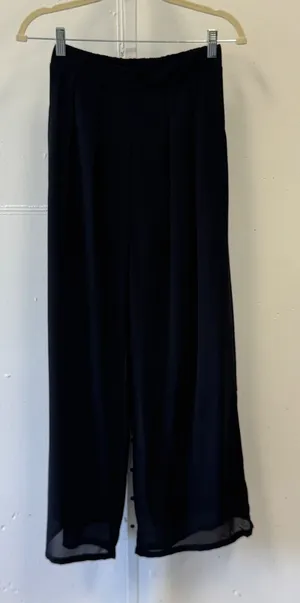 Dress Day Sheer Wide Leg Pleated High Rise Lined Pants DD3161P Small Festival thumbnail 1
