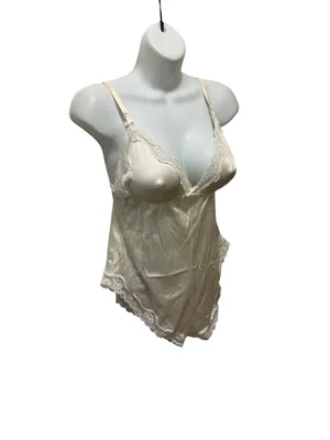 Ashley Taylor 80’s Ivory Teddy Sz M Lace Trim Size Wedding Honeymoon thumbnail 2