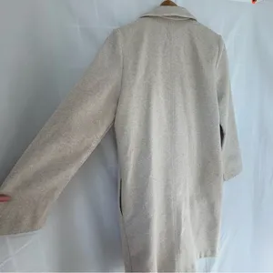 Zara Buttoned soft coat Sand size large shacket trench thumbnail 3